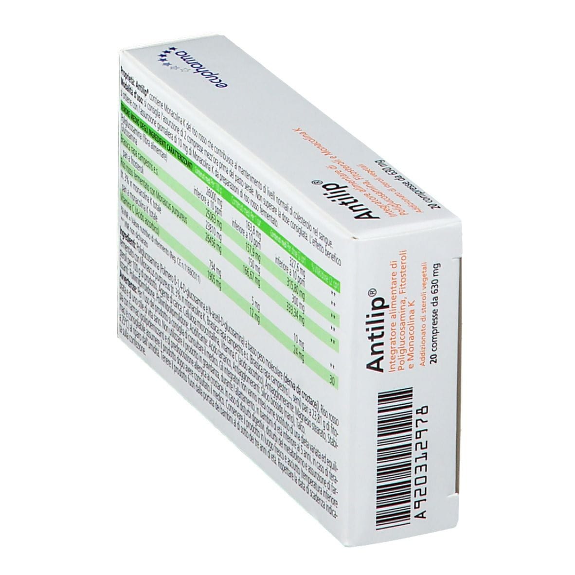 Integratore Antilip per il colesterolo, 20 compresse