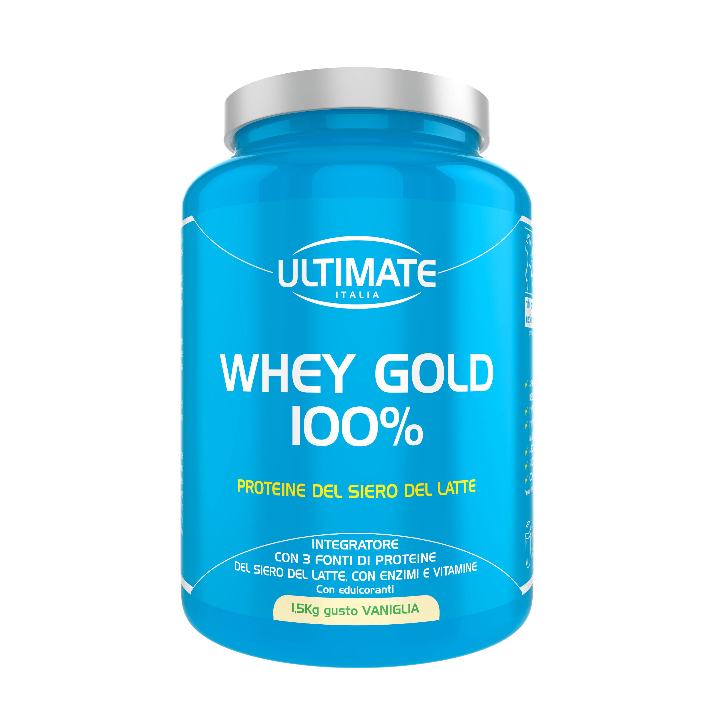 Ultimate Whey Gold 100 % Vaniglia 1,5 Kg