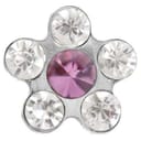 SYSTEM75 MARGHERITA CRISTALLO-ROSA 5MM ACCIAIO