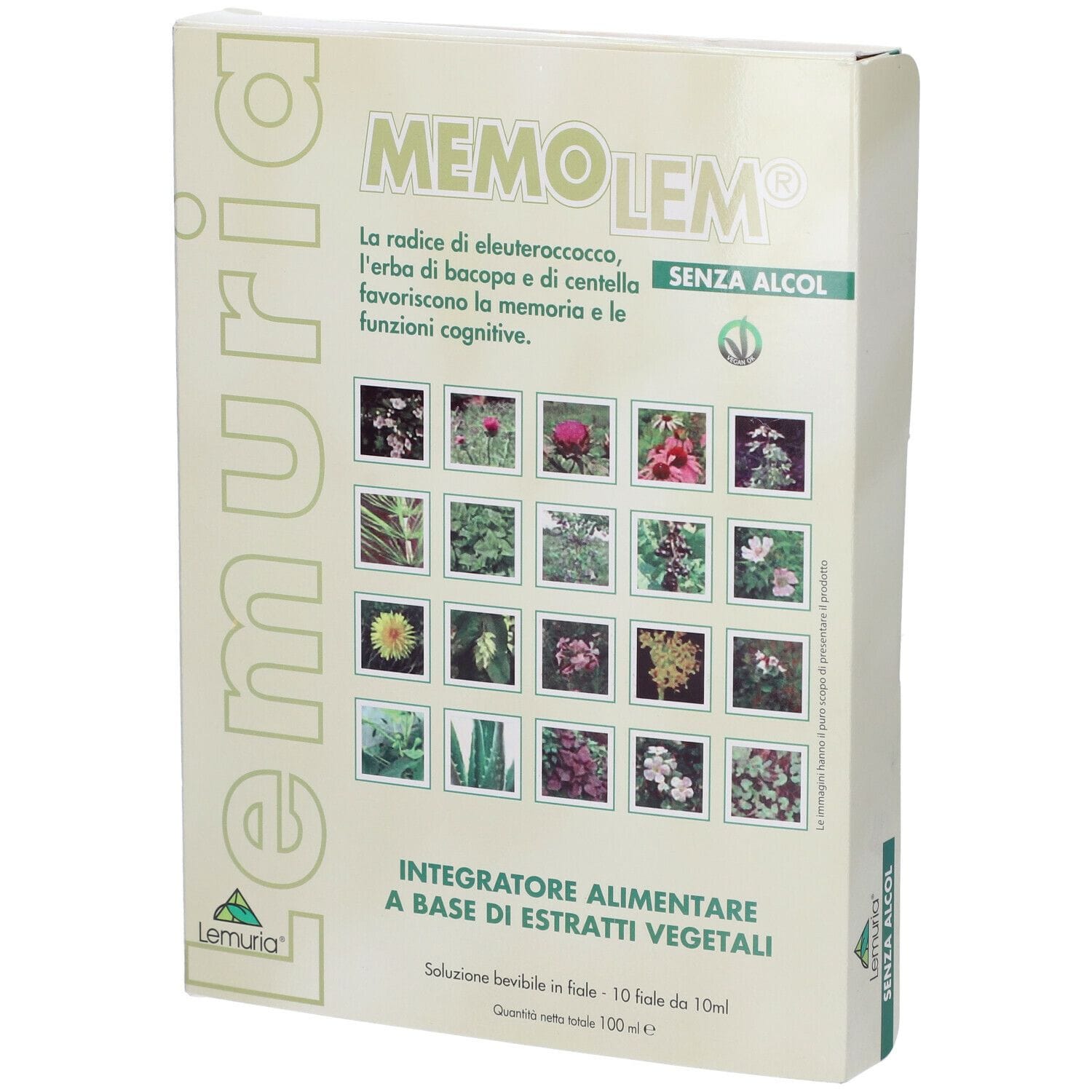 Integratore MemoLem per memoria e funzioni cognitive, 10 flaconcini