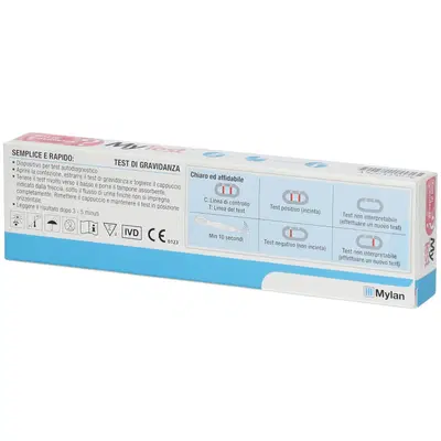 TEST DI GRAVIDANZA RAPIDO HCG MYTEST 2 PEZZI TEST DI GRAVIDANZA RAPIDO HCG MYTEST 2 PEZZI
