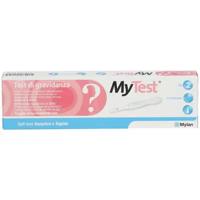 TEST DI GRAVIDANZA RAPIDO HCG MYTEST 2 PEZZI TEST DI GRAVIDANZA RAPIDO HCG MYTEST 2 PEZZI