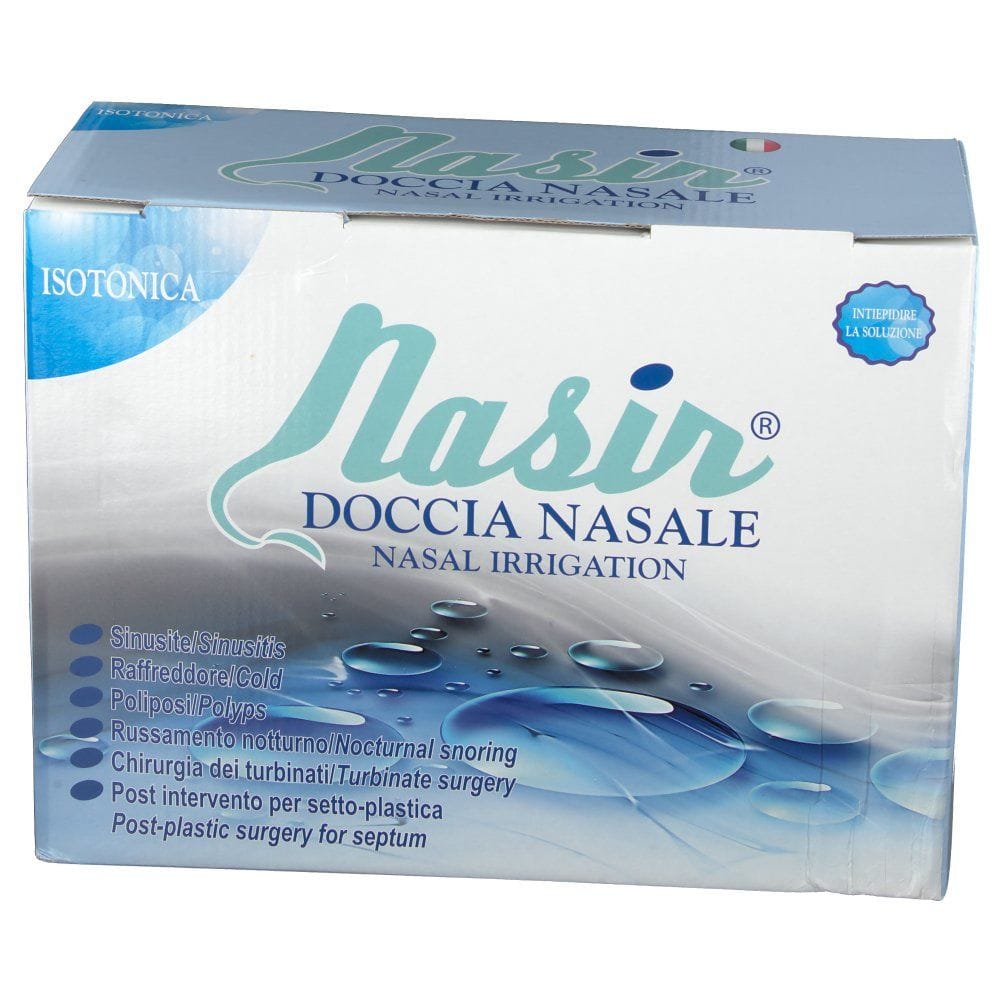NASIR DOCCIA NASALE CON SOLUZIONE FISIOLOGICA ISOTONICA 10 SACCHE 250 ML + 1 BLISTER