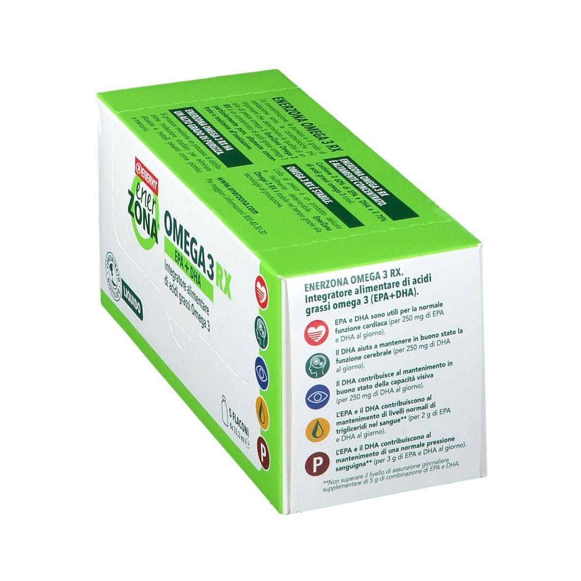 ENERZONA OMEGA 3 RX 5 FLACONI
