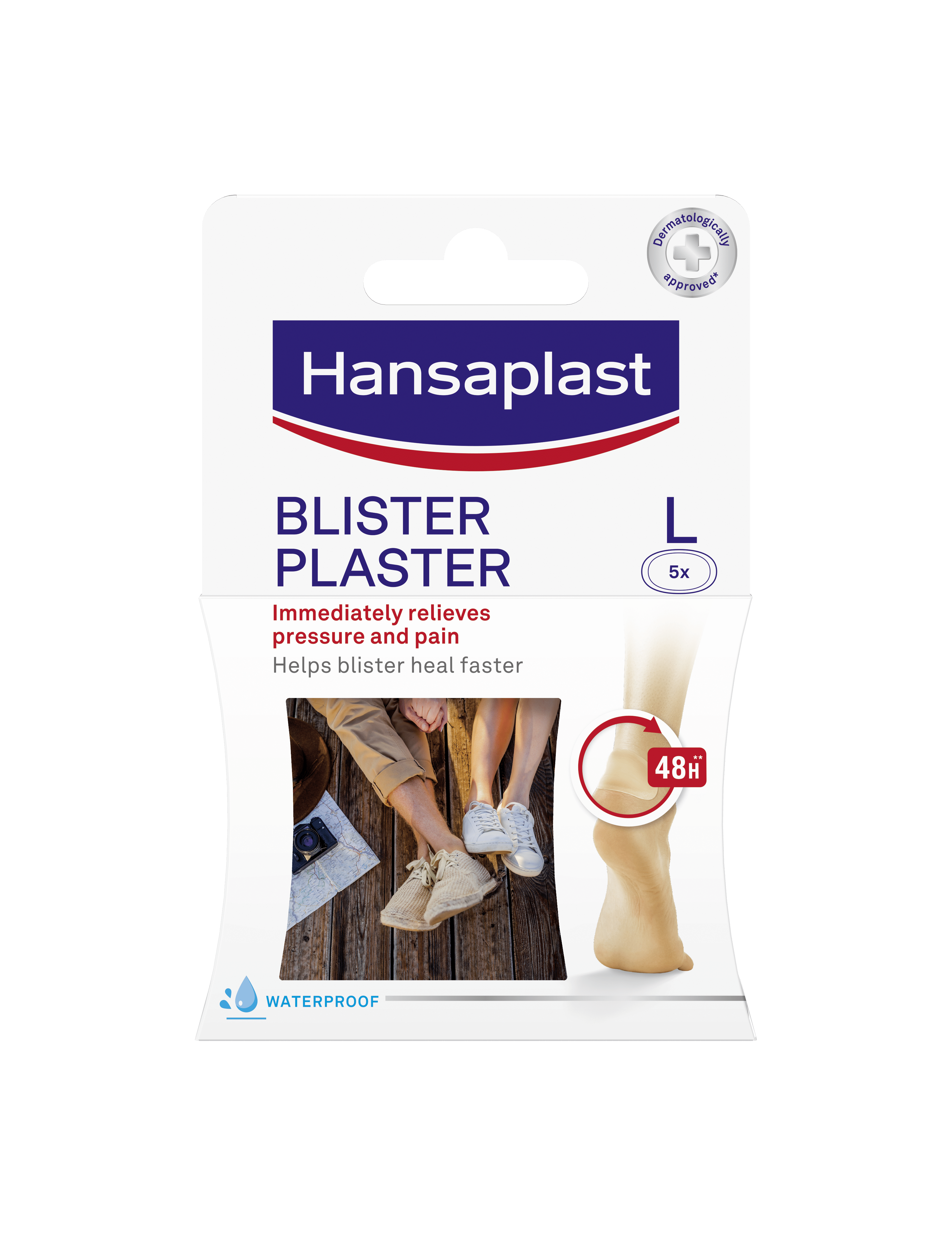 Cerotti per vesciche grandi Hansaplast, tecnologia idrocolloidale 5 pz