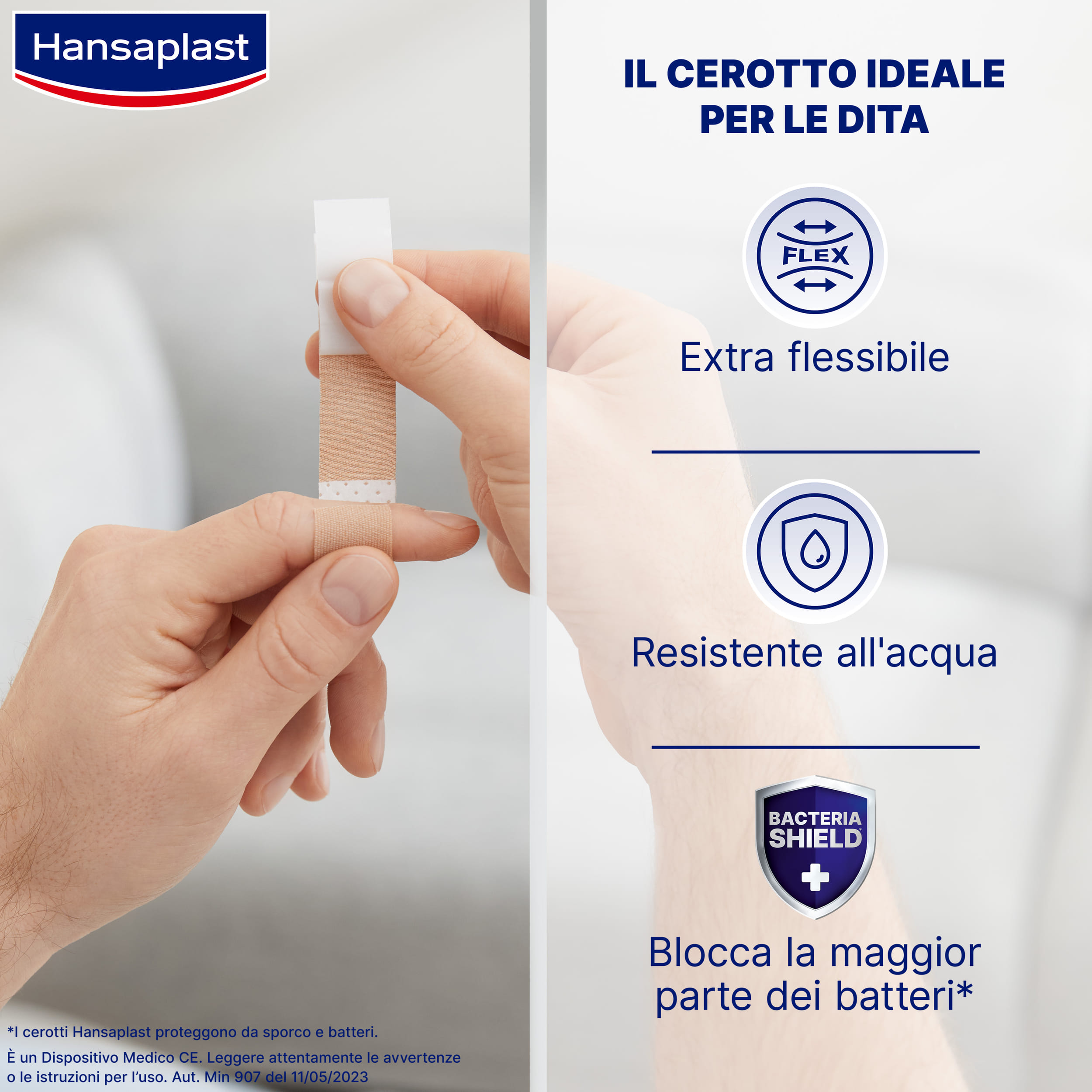 Cerotto elastico per le dita Hansaplast Finger Strip, 16 pz