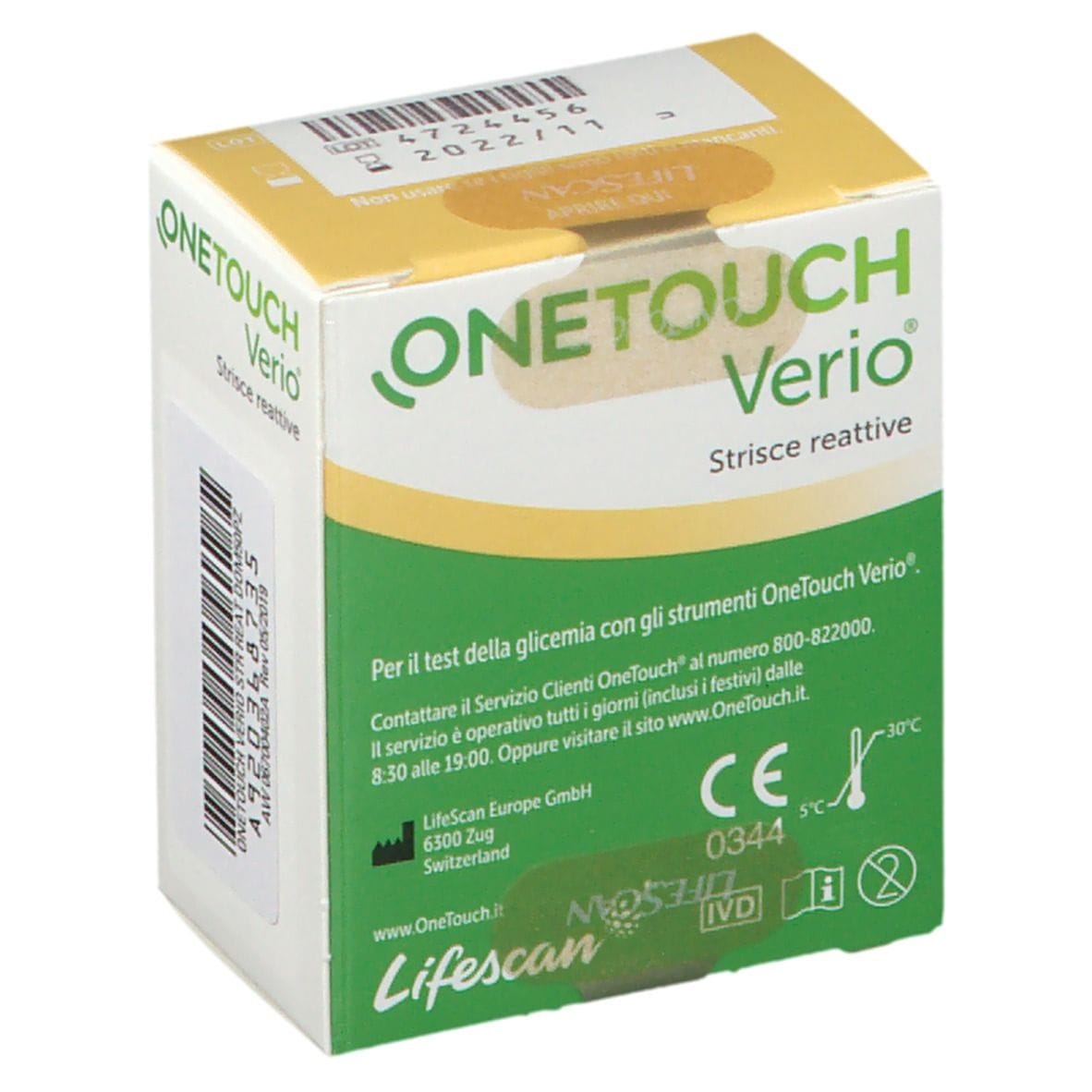 STRISCE MISURAZIONE GLICEMIA ONETOUCH VERIO 50 PEZZI