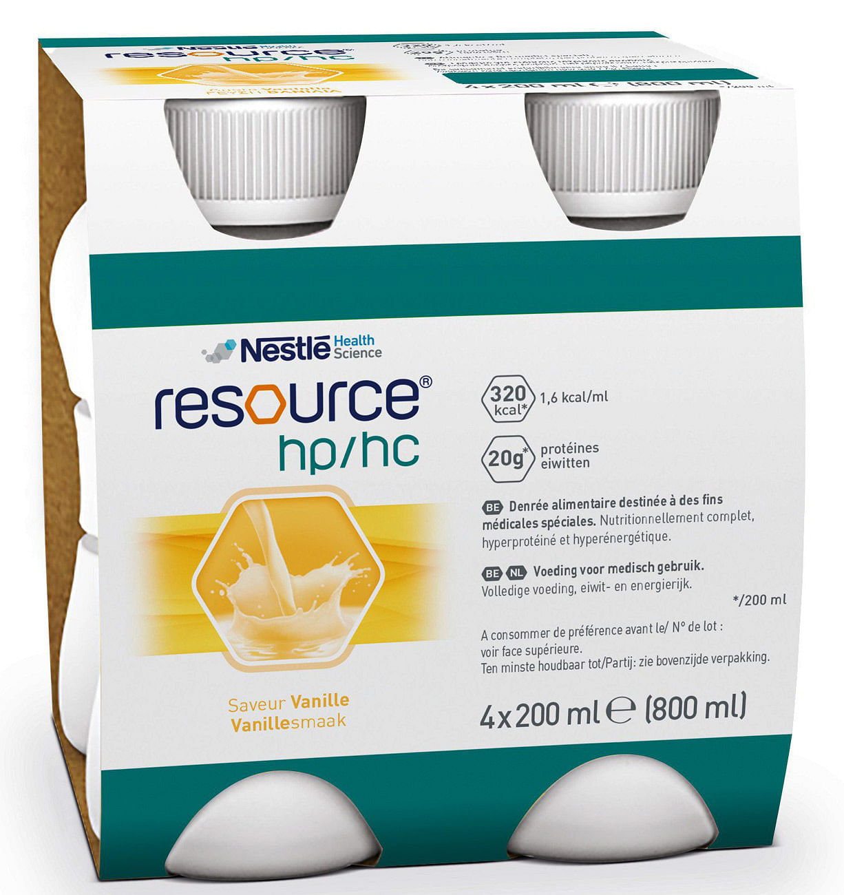 Resource Hp/Hc Vaniglia 4 Bottiglie 200 Ml