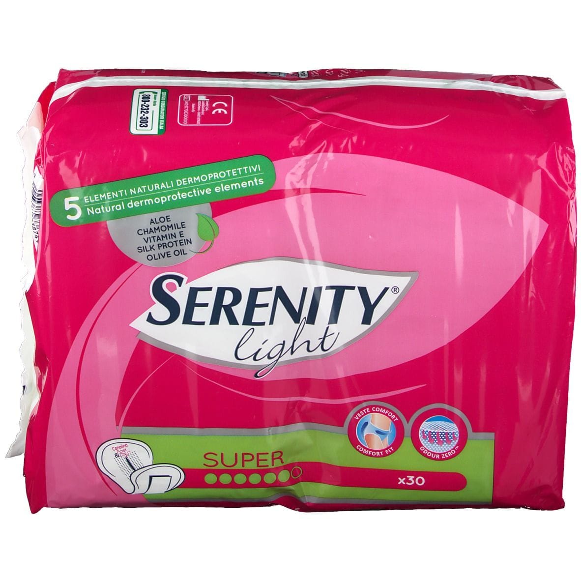 PANNOLONE PER INCONTINENZA SERENITY LIGHT LADY SUPER 30 PEZZI