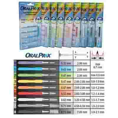 ORALPROX BLISTER DA 6 SPAZZOLINI INTERDENTALI MISURA 3 COLORE GIALLO