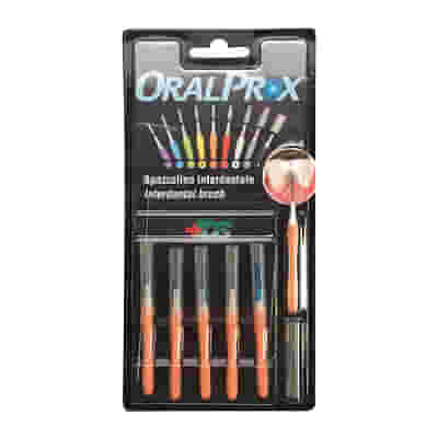 ORALPROX BLISTER DA 6 SPAZZOLINI INTERDENTALI MISURA 4 COLORE ARANCIONE