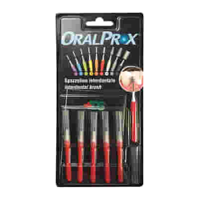 ORALPROX BLISTER DA 6 SPAZZOLINI INTERDENTALI MISURA 5 COLORE ROSSO