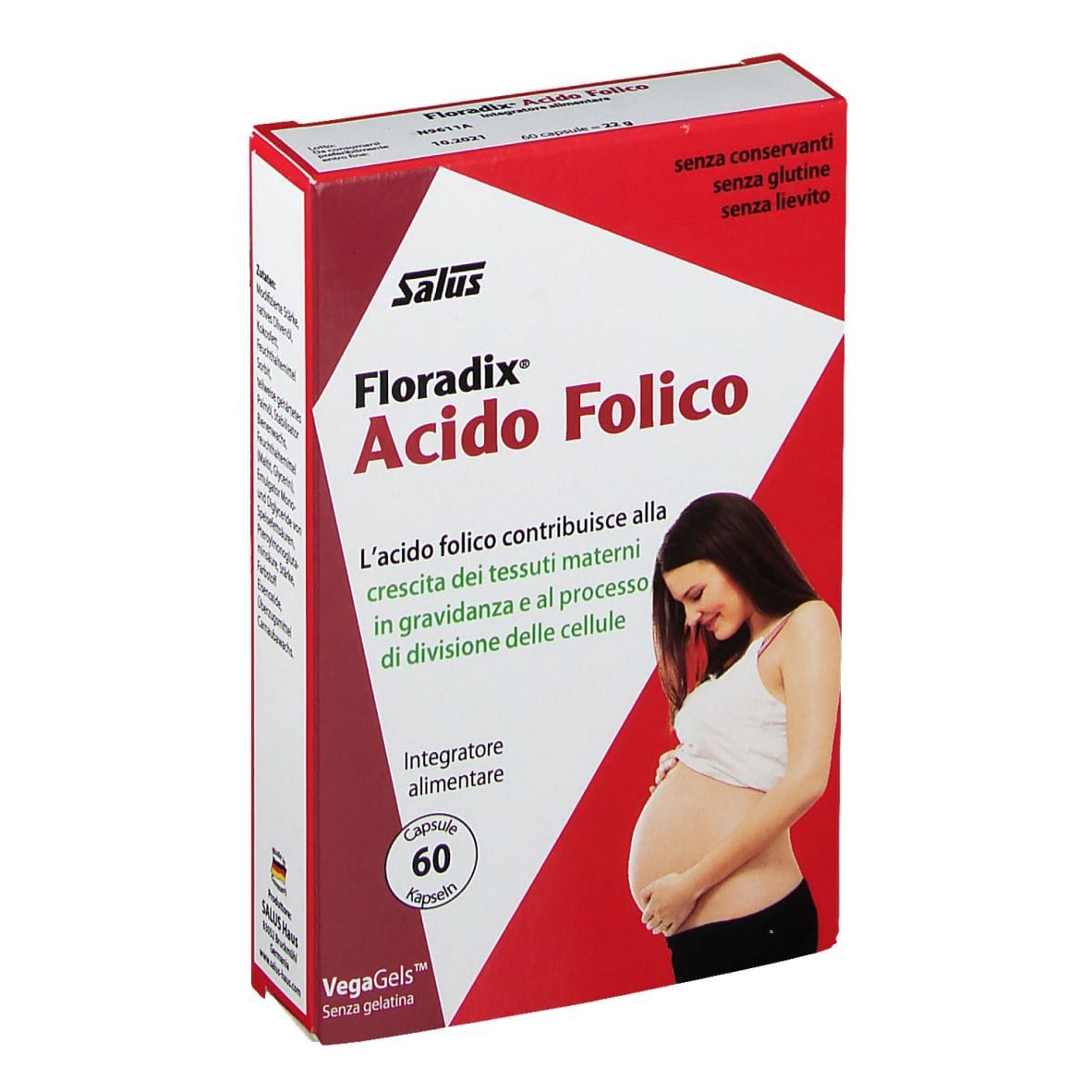 Integratore Floradix Acido Folico per la Gravidanza, 60 Capsule