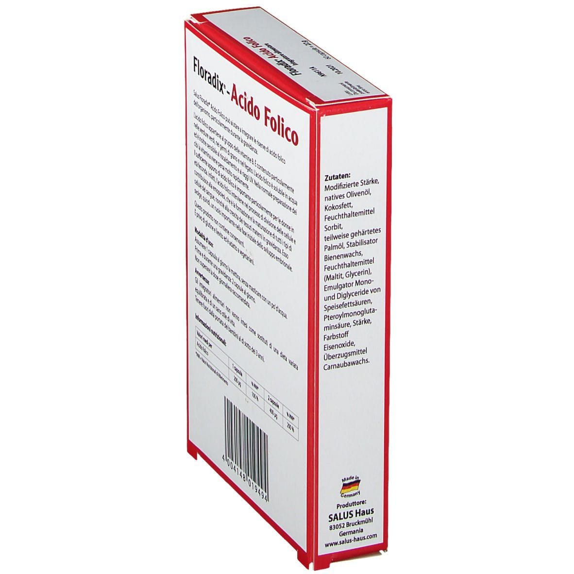Integratore Floradix Acido Folico per la Gravidanza, 60 Capsule