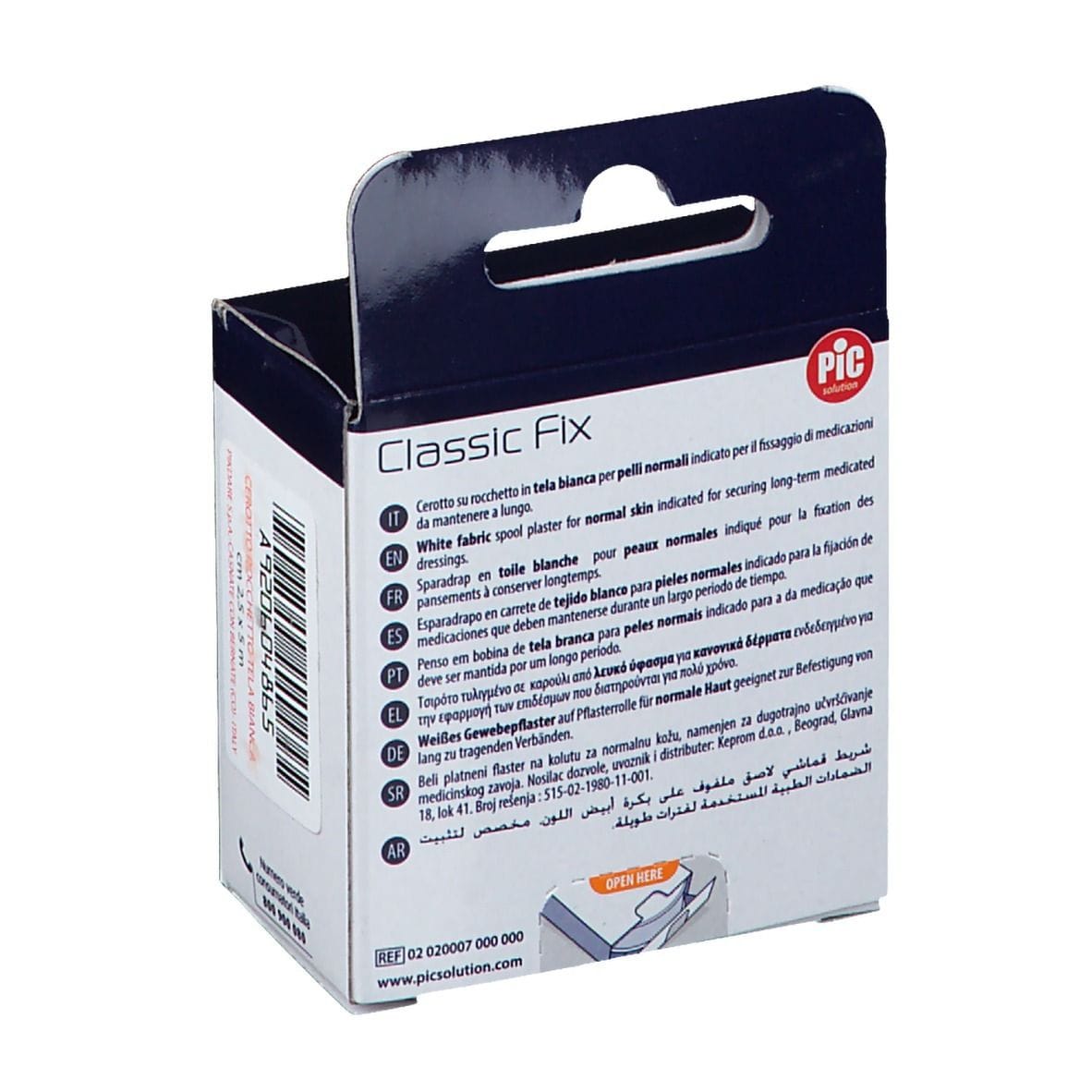 Cerotto in rocchetto PIC Classic Fix White tela 2,5x500cm