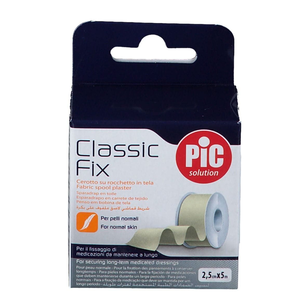 Cerotto in rocchetto PIC Classic Fix White tela 2,5x500cm