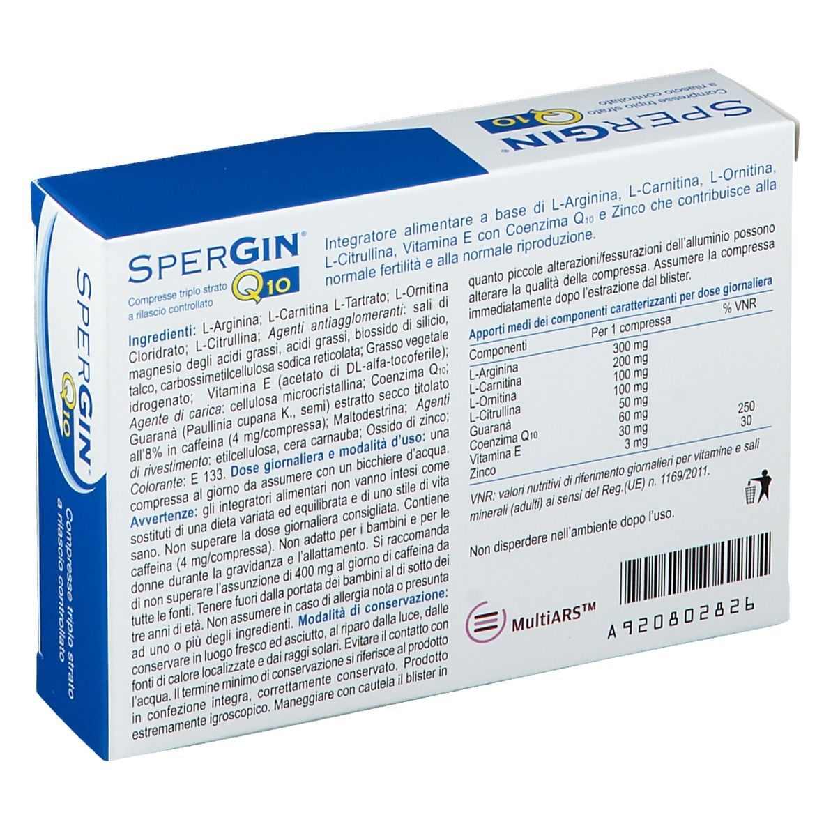 SPERGIN Q10 16 COMPRESSE