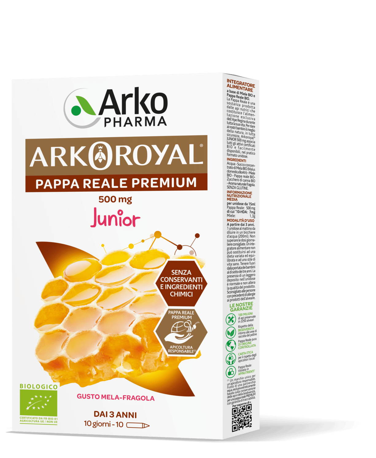 ARKOROYAL PAPPA REALE BIOLOGICA 500 MG 10 UNICA DOSE