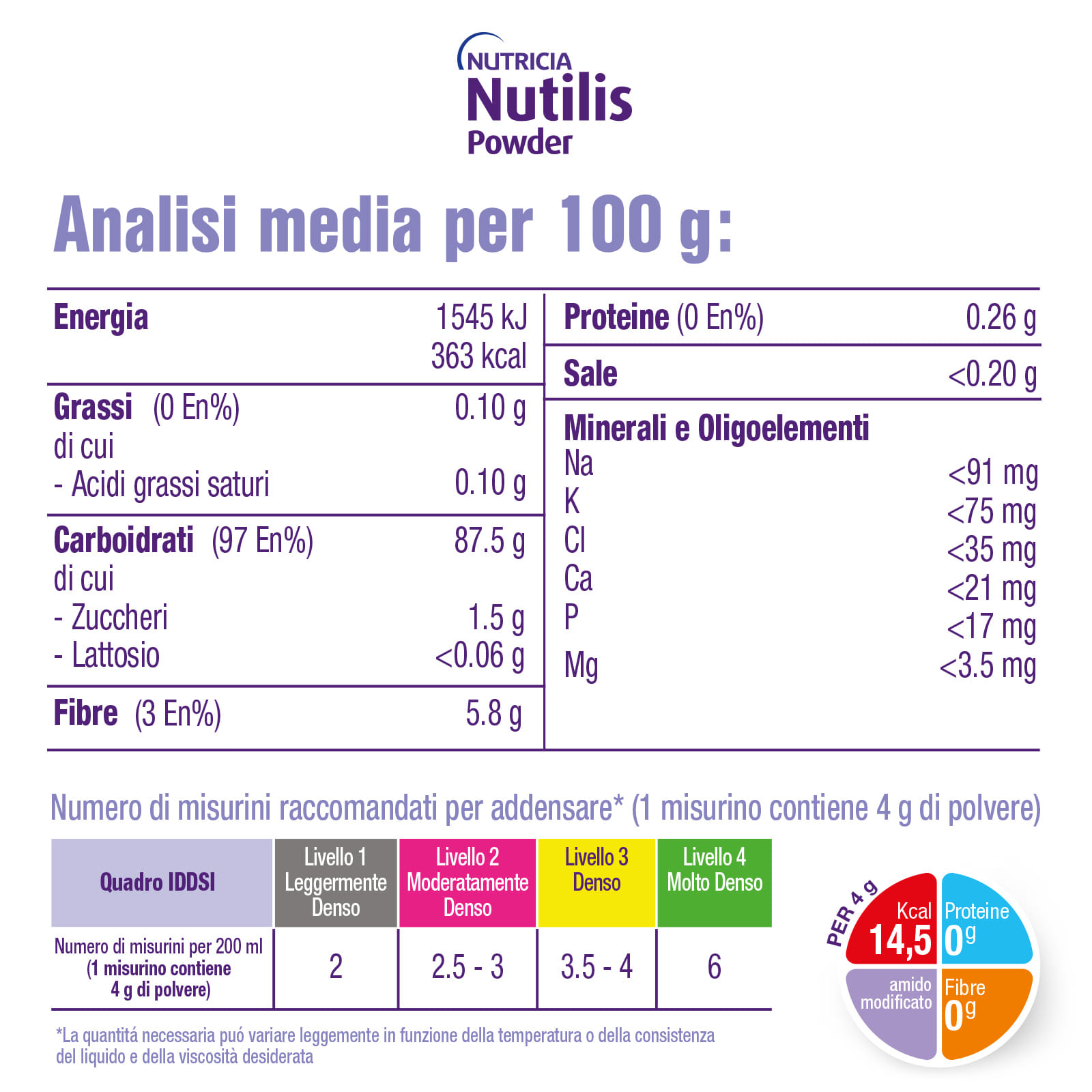 NUTILIS POWDER ADDENSANTE BARATTOLO 300 G