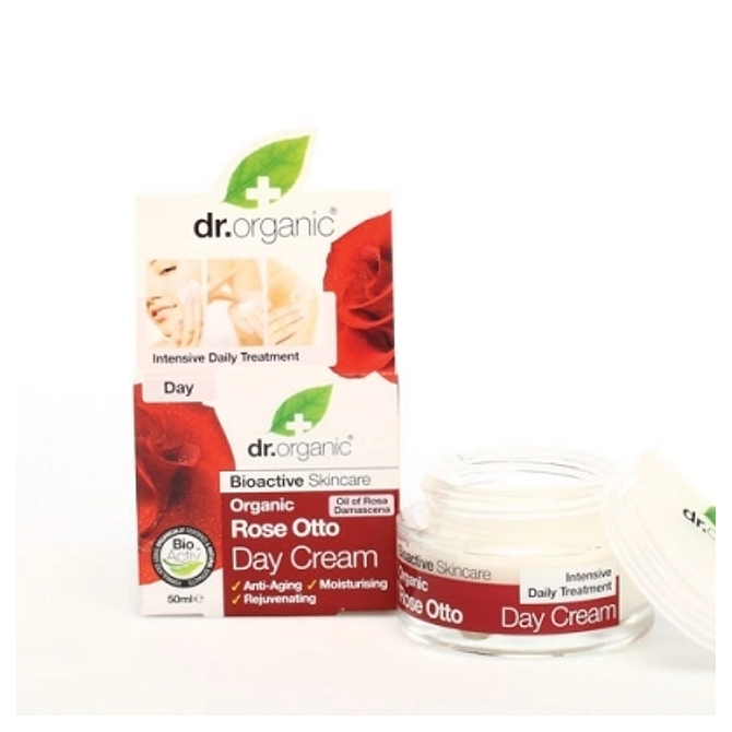 Dr Organic Rose Otto Rosa Day Cream Crema Viso Giorno 50 Ml