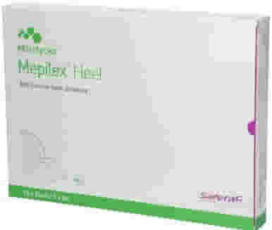 SCHIUMA DI POLIURETANO ASSORBENTE ANTIMICROBICA CON STRATO DI CONTATTO IN SILICONE MORBIDO CONFORMATA PER TALLONE MEPILEX HEEL AG 13X20CM 5 PEZZI