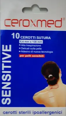 CEROTTO PER SUTURA CEROXMED 6,4X108 MM 10 PEZZI CEROTTO PER SUTURA CEROXMED 6,4X108 MM 10 PEZZI