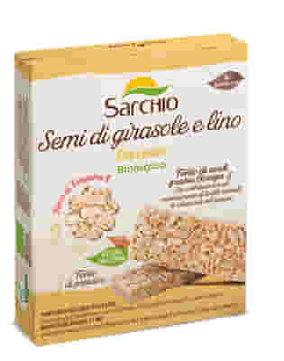 Barrette Sarchio Semi di Girasole e Lino, senza glutine 4x20g