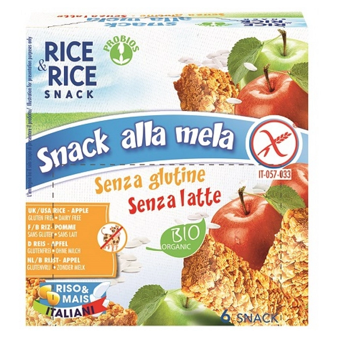 Rice&Rice Snack Di Riso Alla Mela 6 X 21 G