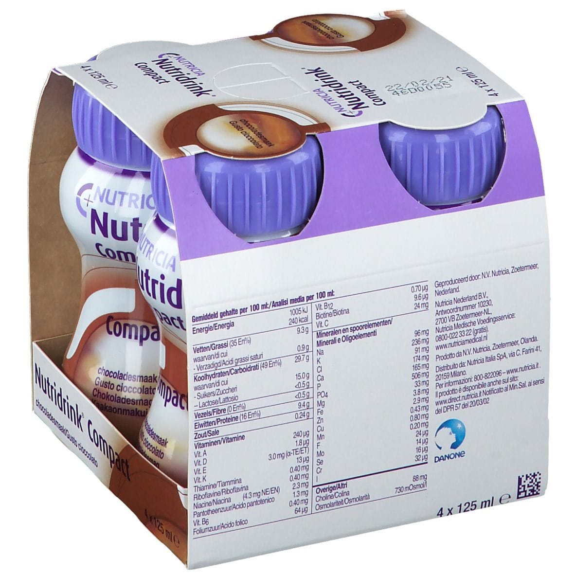 NUTRIDRINK COMPACT CIOCCOLATO 125 ML 4 PEZZI