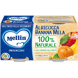 MELLIN OMOGENEIZZATO ALBICOCCA BANANA MELA 100 G 2 PEZZI