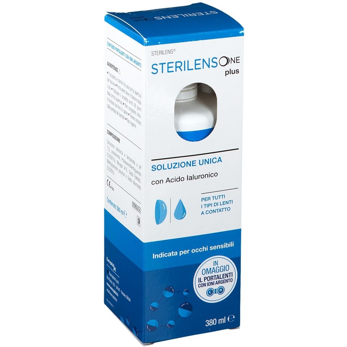 SOLUZIONE UNICA STERILENS ONE PLUS CON ACIDO IALURONICO 380 ML