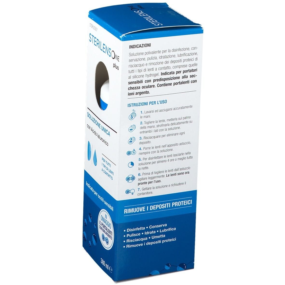 SOLUZIONE UNICA STERILENS ONE PLUS CON ACIDO IALURONICO 380 ML