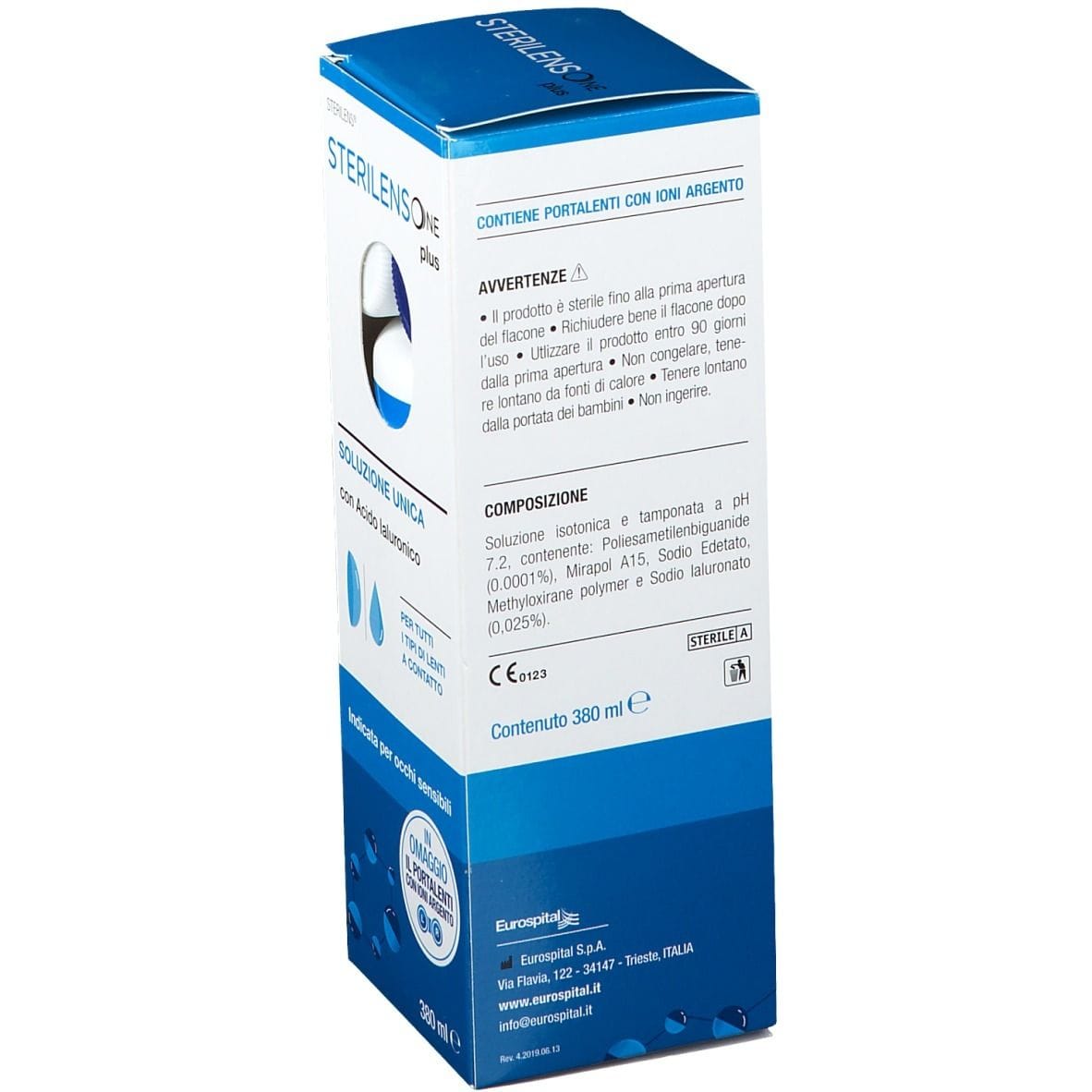 SOLUZIONE UNICA STERILENS ONE PLUS CON ACIDO IALURONICO 380 ML