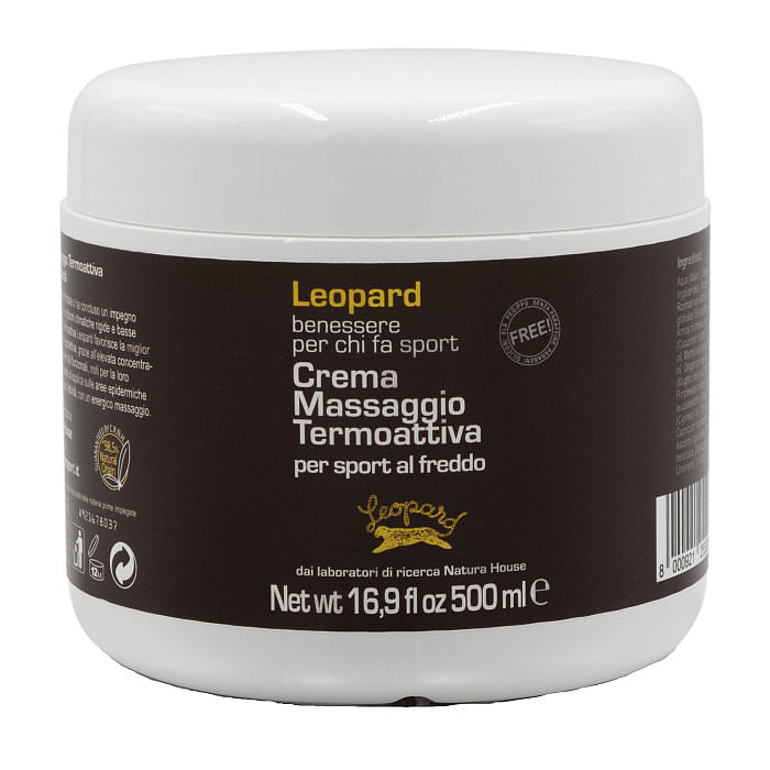 Leopard Crema Da Massaggio Termoattiva Professionale 500 Ml