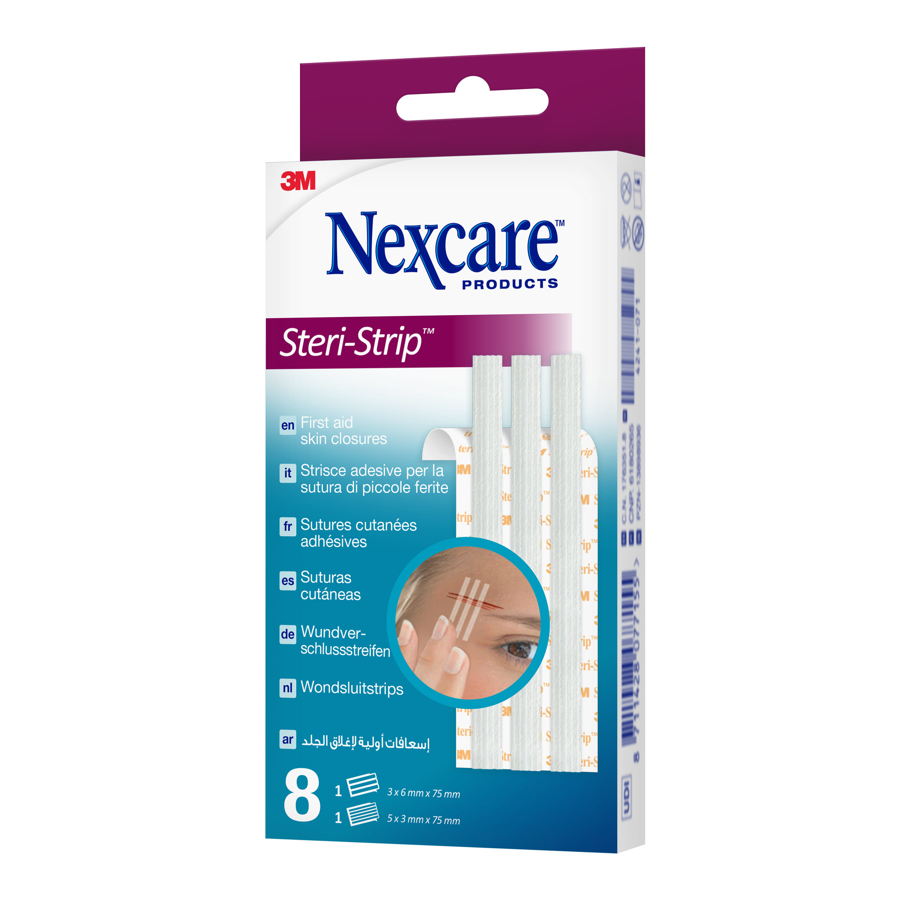 Cerotto sutura Nexcare Steri-Strip 6x75mm e 3x75mm
