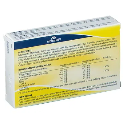 EMORTROFINE PLUS 40 COMPRESSE SUBLINGUALI EMORTROFINE PLUS 40 COMPRESSE SUBLINGUALI