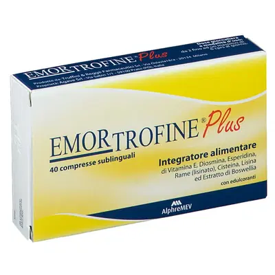 EMORTROFINE PLUS 40 COMPRESSE SUBLINGUALI EMORTROFINE PLUS 40 COMPRESSE SUBLINGUALI