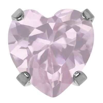 System75 Tiffany Cuore Rosa 5 X5 Mm Acciaio