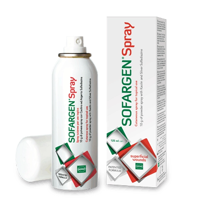 Medicazione In Polvere Spray Con Caolino E Argento Sulfadiazina 1% Sofargen Spray 10 G Bomboletta Pressurizzata 125 Ml