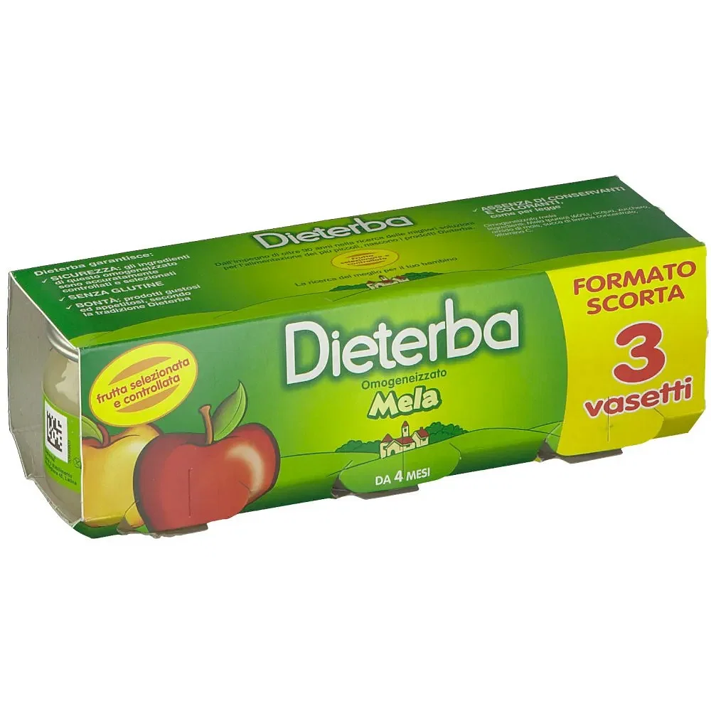 Dieterba Omogeneizzato Mela 3 Pezzi 80 G