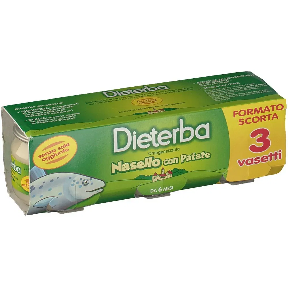 Dieterba Omogeneizzato Nasello 3 Pezzi 80 G