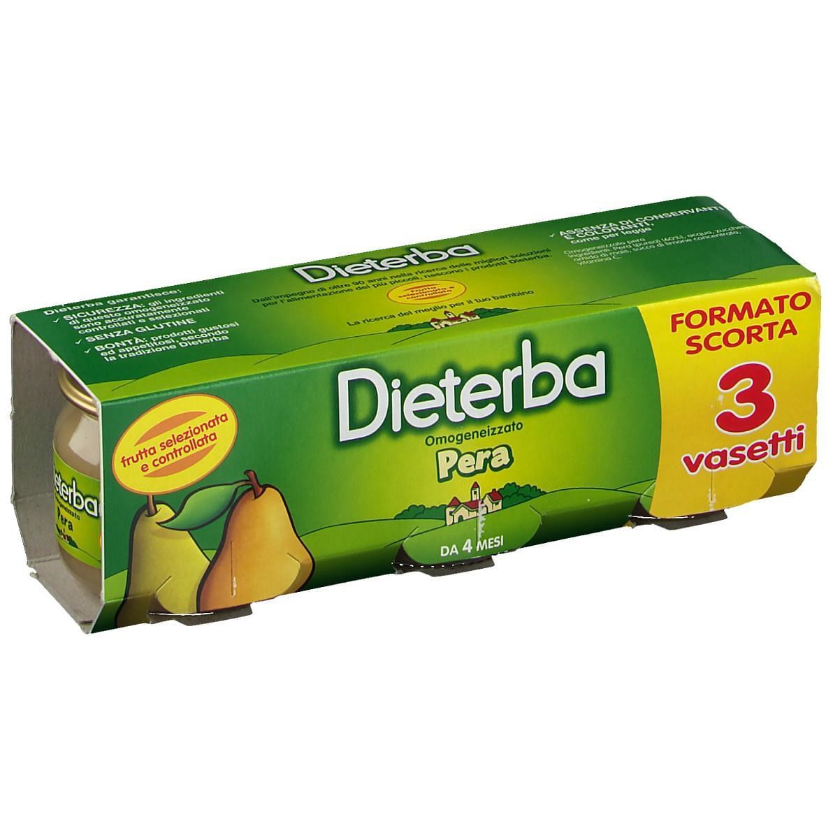 Dieterba Omogeneizzato Pera 3 Pezzi 80 G