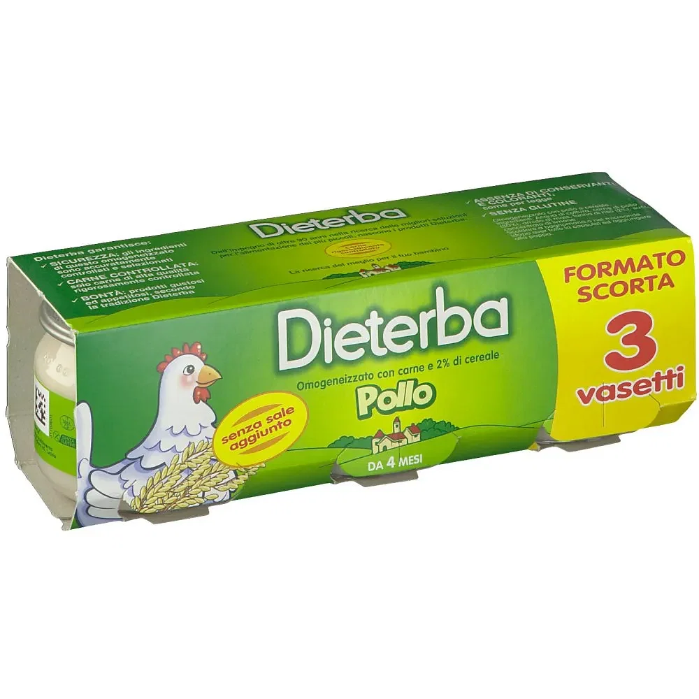 Dieterba Omogeneizzato Pollo 3 Pezzi 80 G