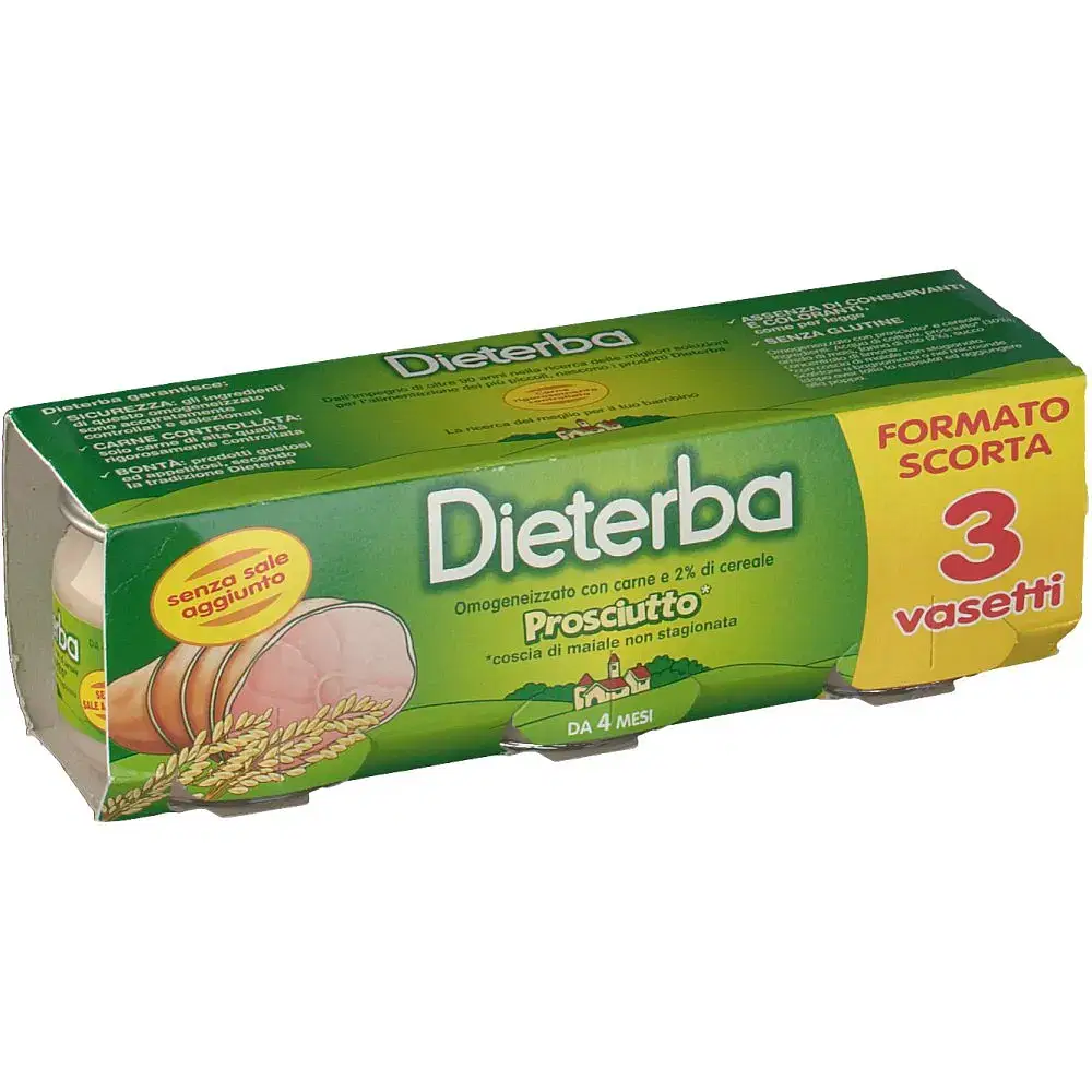 Dieterba Omogeneizzato Prosciutto 3 Pezzi 80 G