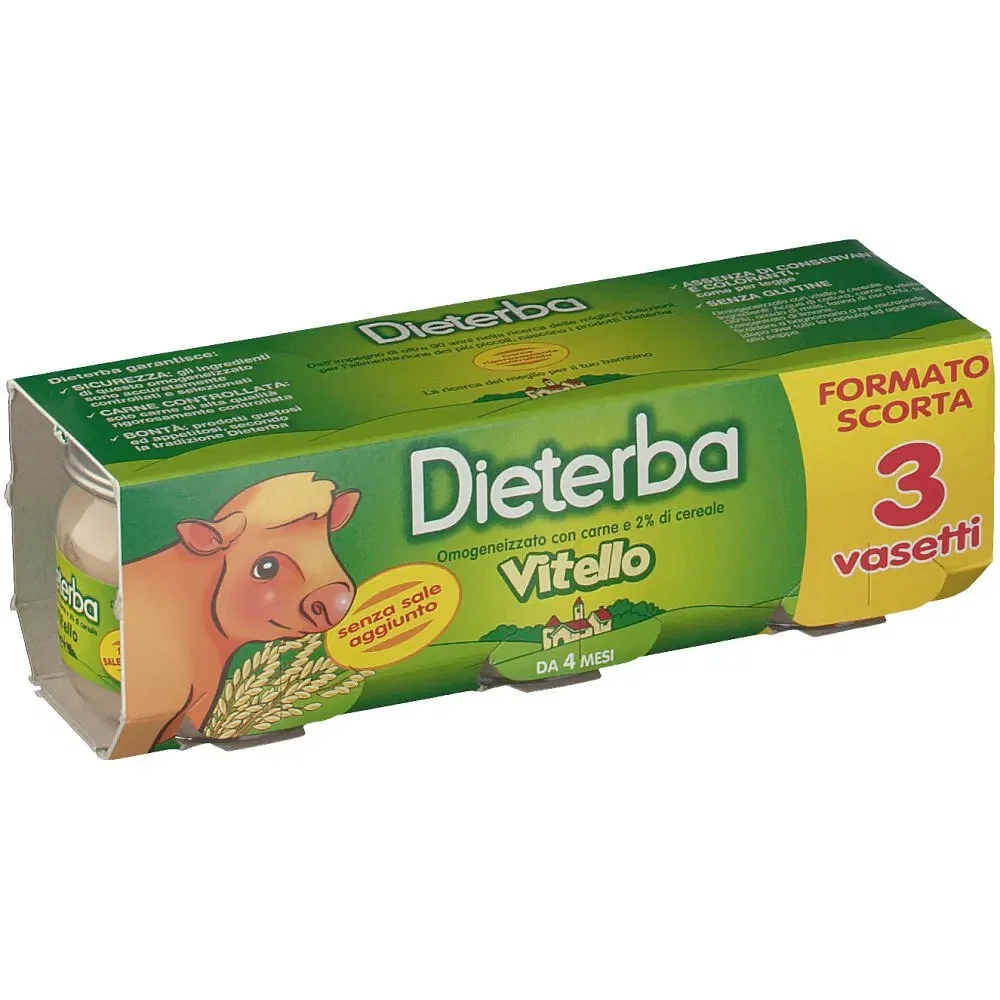 Dieterba Omogeneizzato Vitello 3 Pezzi 80 G