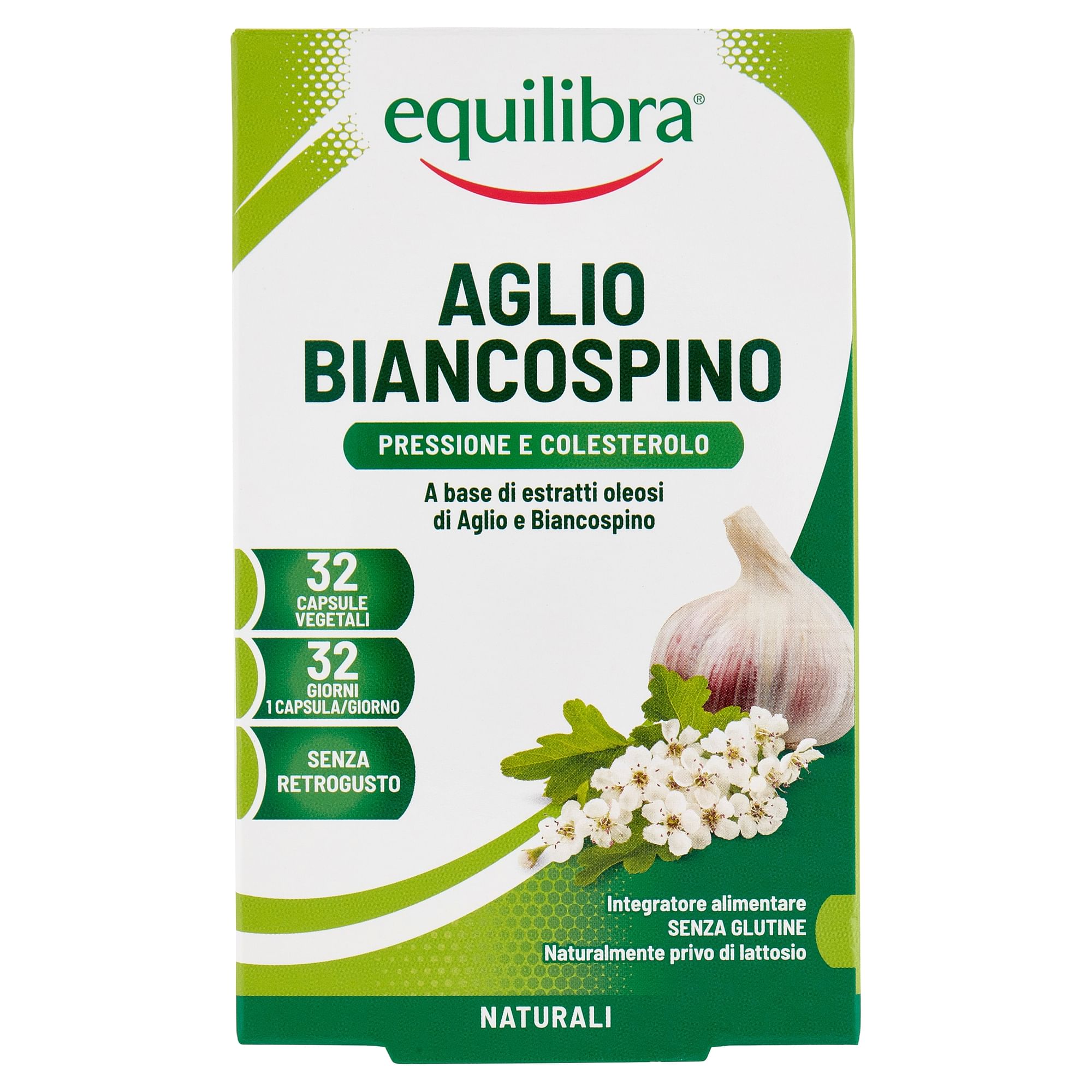 Equilibra Aglio E Biancospino Integratore Benessere Cardiovascolare 32 Capsule Vegetali-image