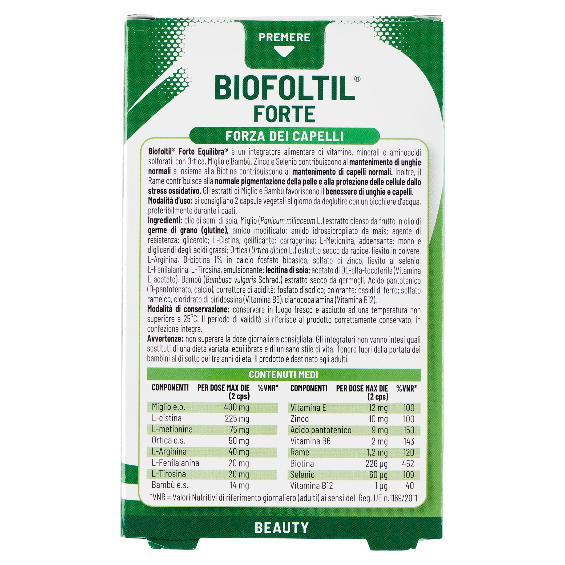 BIOFOLTIL FORTE 32 PERLE VEGETALI