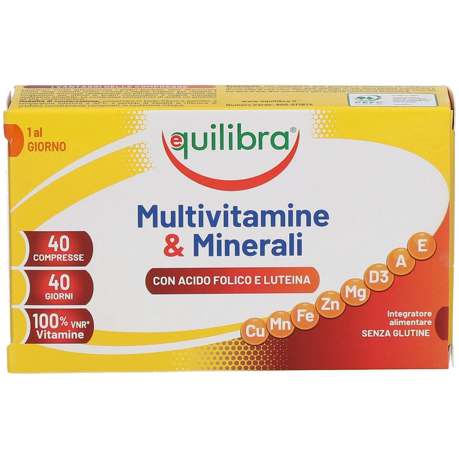 MULTIVITAMINE&MINERALI CON ACIDO FOLICO LUTEINA 40 COMPRESSE
