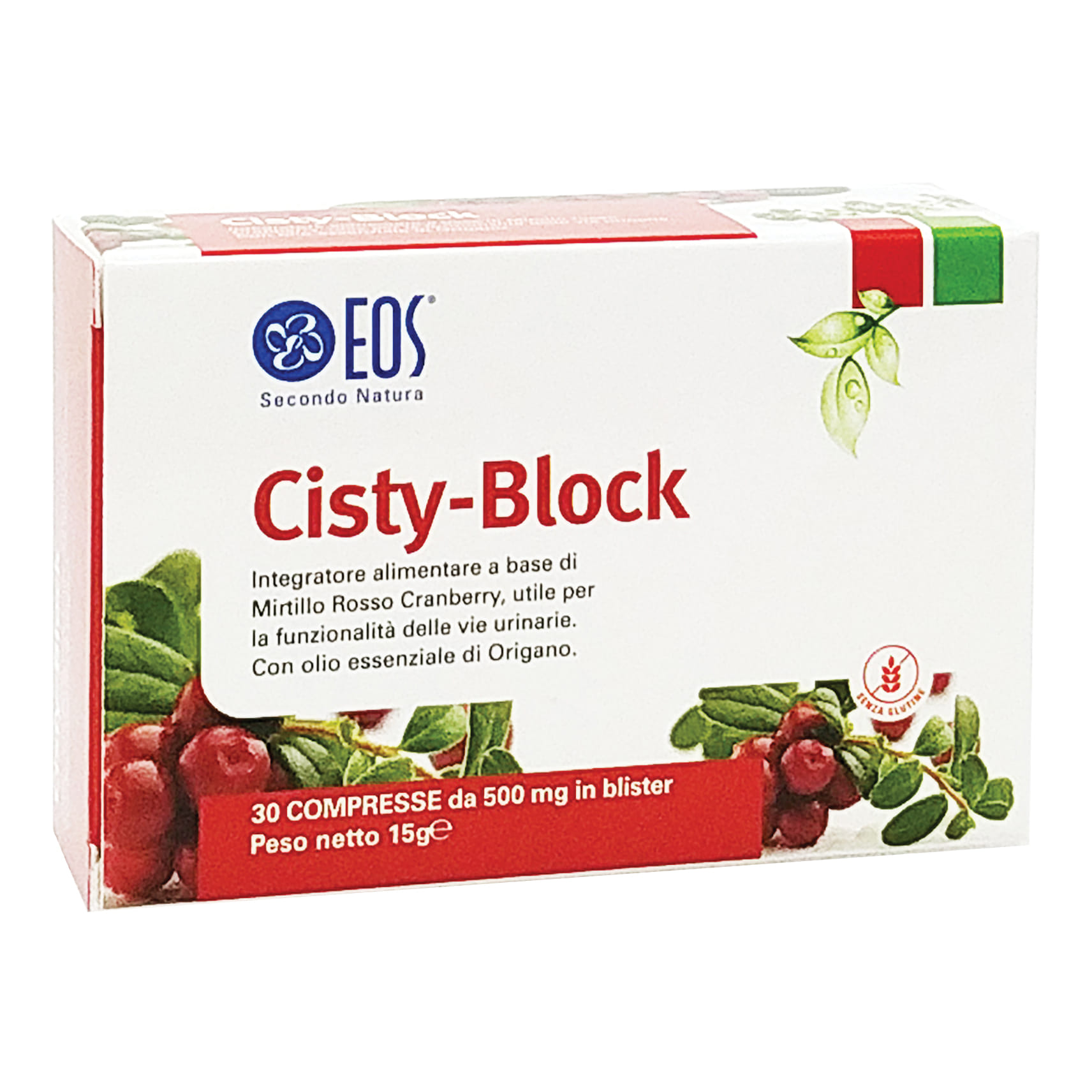 Integratore EOS Cisty Block per vie urinarie, 30 compresse