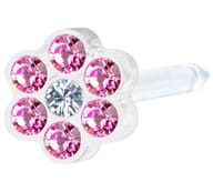 BLOMDAHL FORALOBO MP DAISY 5MM ROSE/CRYSTAL